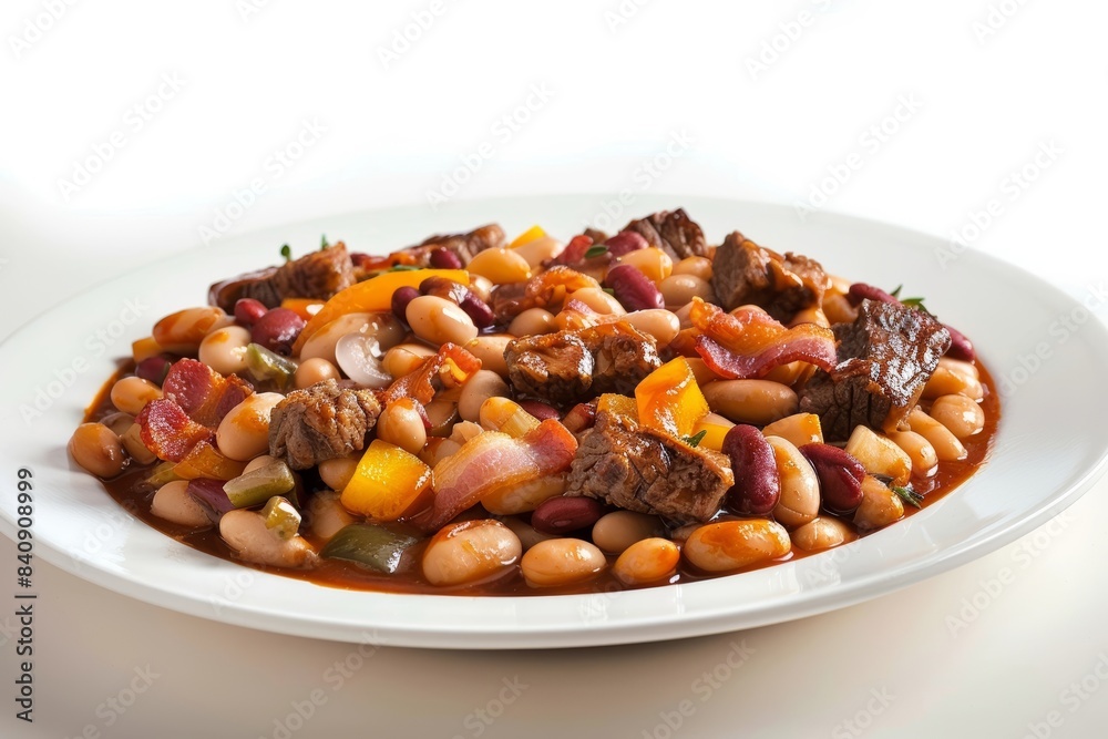 Bacon-Topped Baked Bean and Pork Casserole Bacon-Topped Baked Bean and Pork Casserole