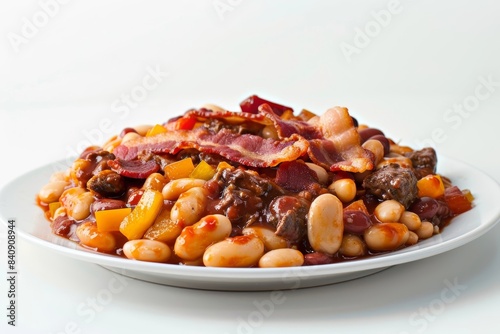 Hearty Baked Bean Casserole with Bacon and Beef