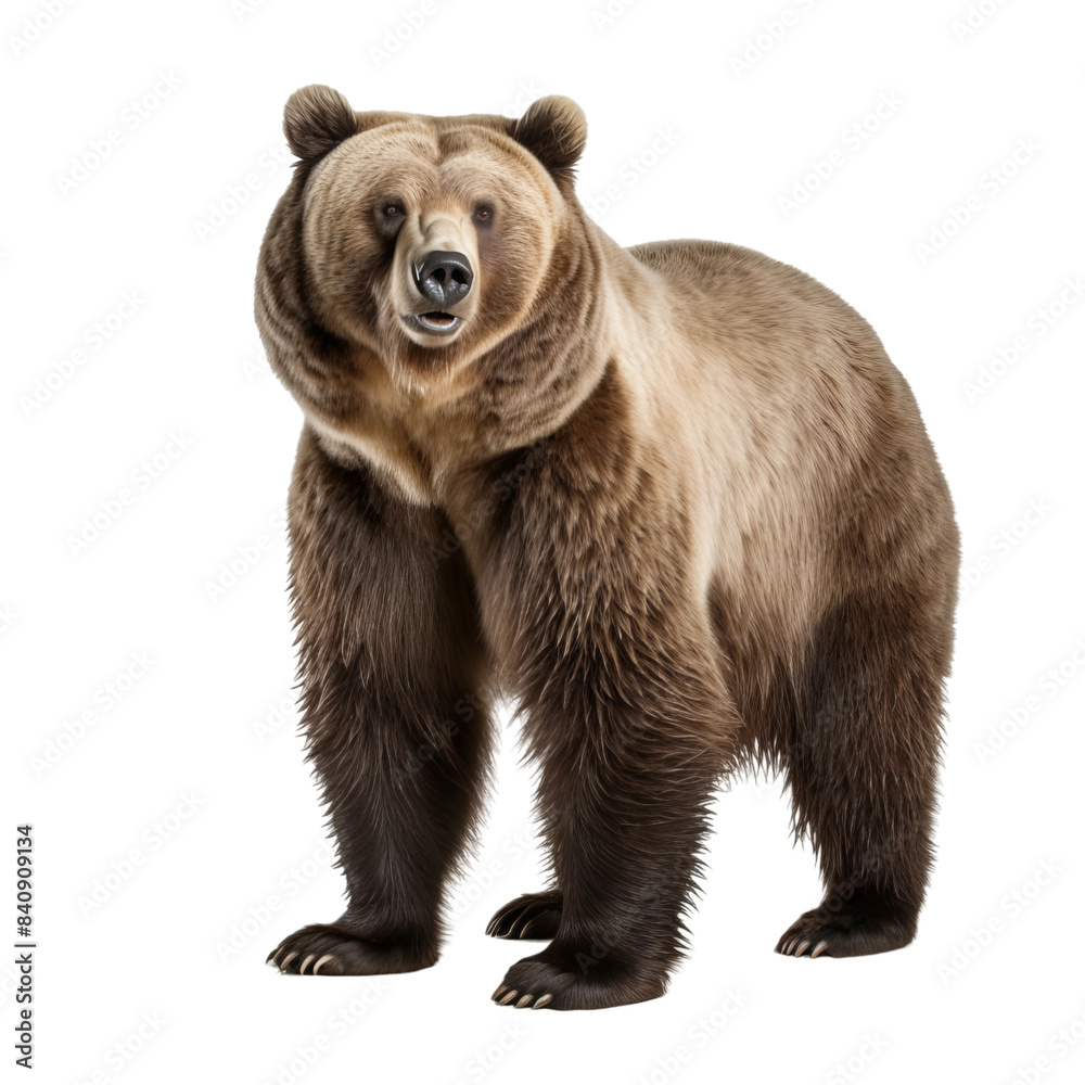 Fototapeta premium brown bear isolated on white