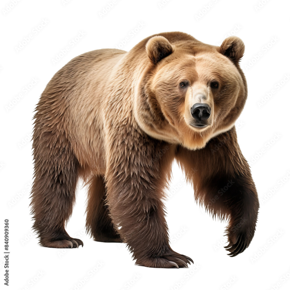 Obraz premium brown bear on white