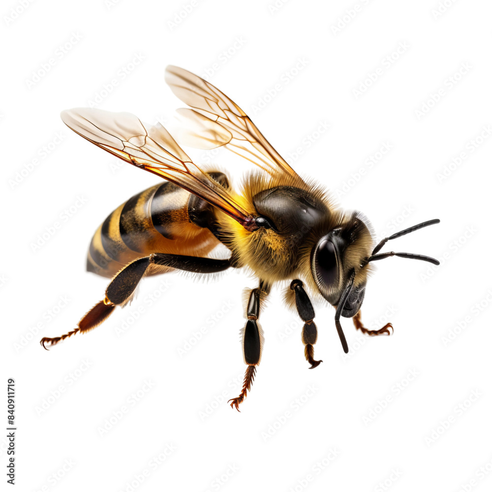 bee on white background bee on white background