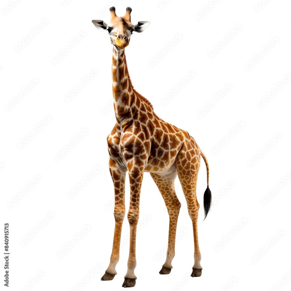Fototapeta premium giraffe isolated on white