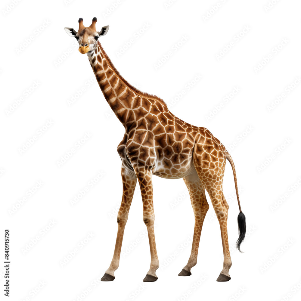 Fototapeta premium giraffe isolated on white