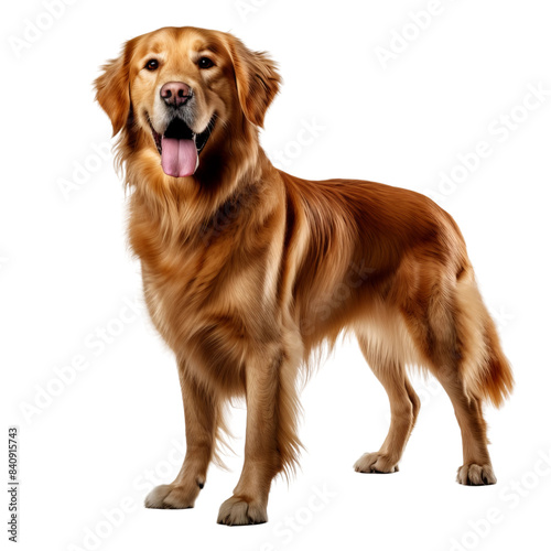 golden retriever isolated on white