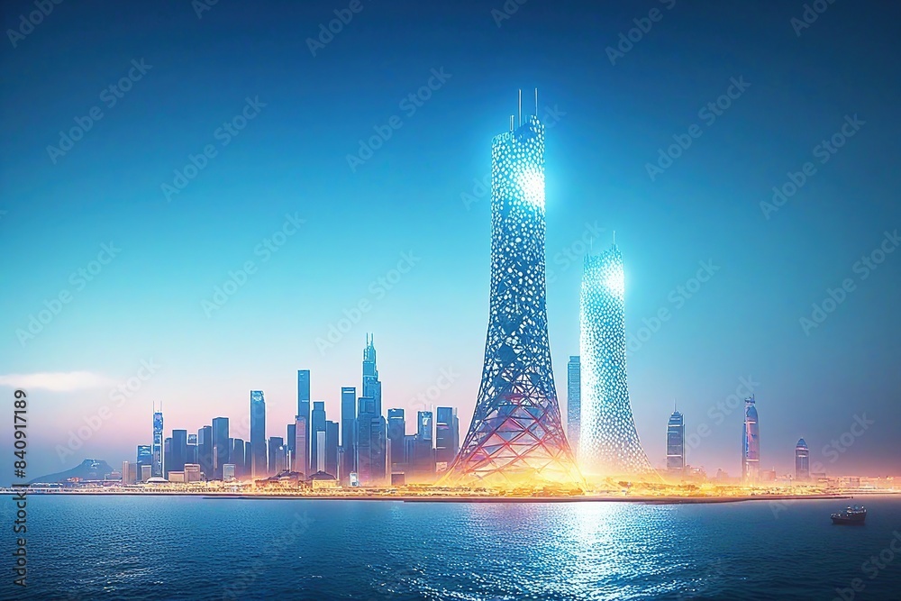 Obraz premium Background of technological concepts