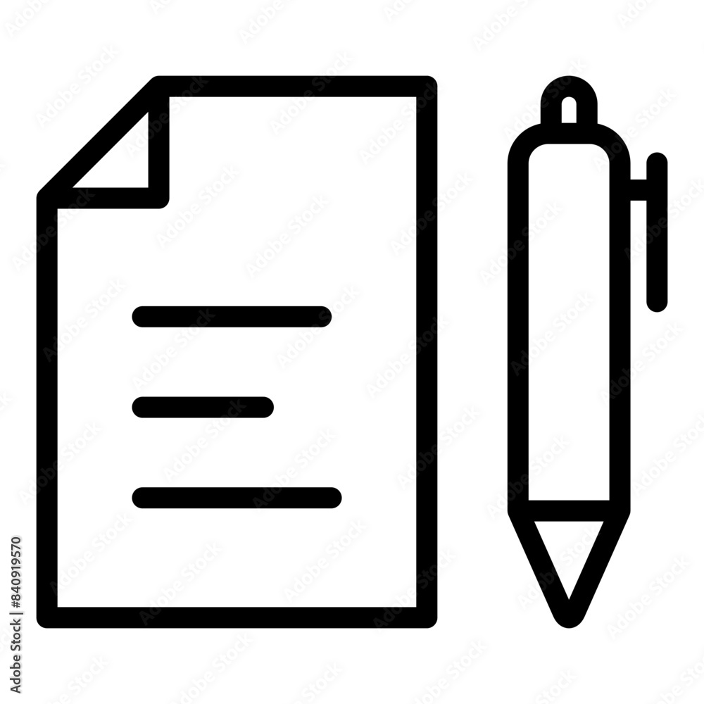 Pen and Paper icon. Writing icon. Icon about writing Pen and Paper icon. Writing icon. Icon about writing