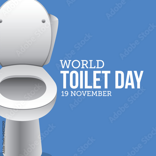 World Toilet Day Vector Illustration. Suitable for greeting card, poster and banner 