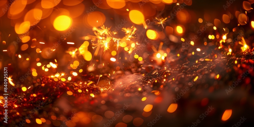 New Year's background in orange and gold light. place for congratulation text. New Year's background in orange and gold light. place for congratulation text.