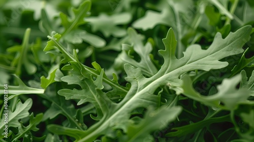 Wallpaper Mural Fresh Green Arugula Leaves in Salad Garden Torontodigital.ca