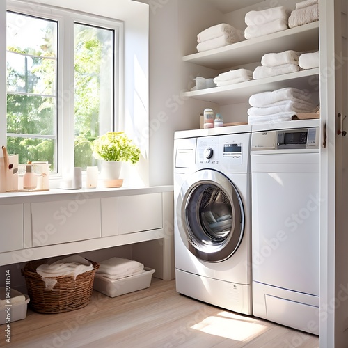 washing machine in front of machine