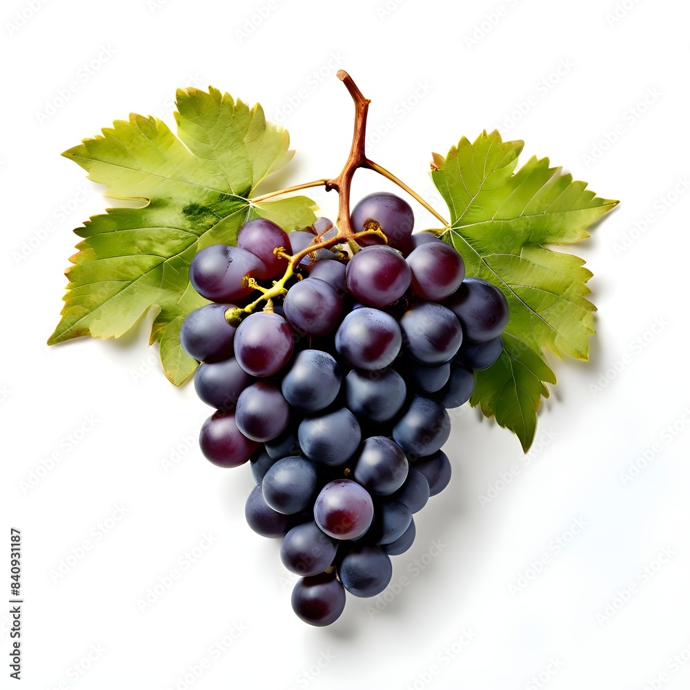 Fototapeta premium bunch of red grapes isolated