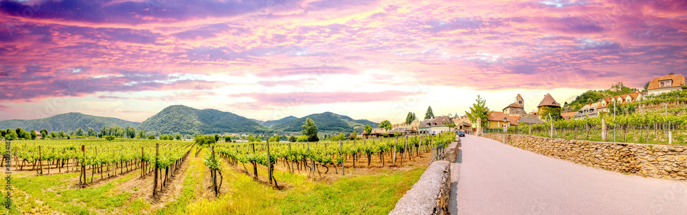 Naklejka premium Dürnstein, Wachau, Donau, Österreich 