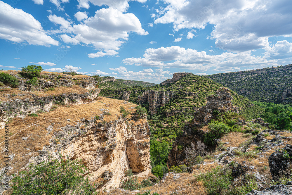 The scenic views of Ulubey Canyon Nature Park, which is a nature park in the Ulubey and Karahallı districts of Uşak, Turkey. The park provides suitable habitat for many species of animals and plants. The scenic views of Ulubey Canyon Nature Park, which is a nature park in the Ulubey and Karahallı districts of Uşak, Turkey. The park provides suitable habitat for many species of animals and plants.