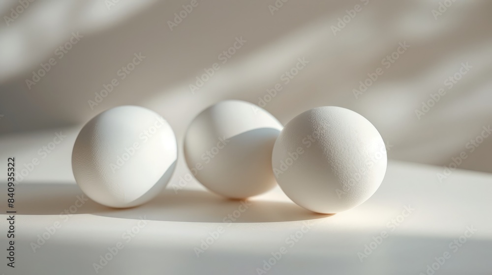 Isolated white easter eggs Isolated white easter eggs