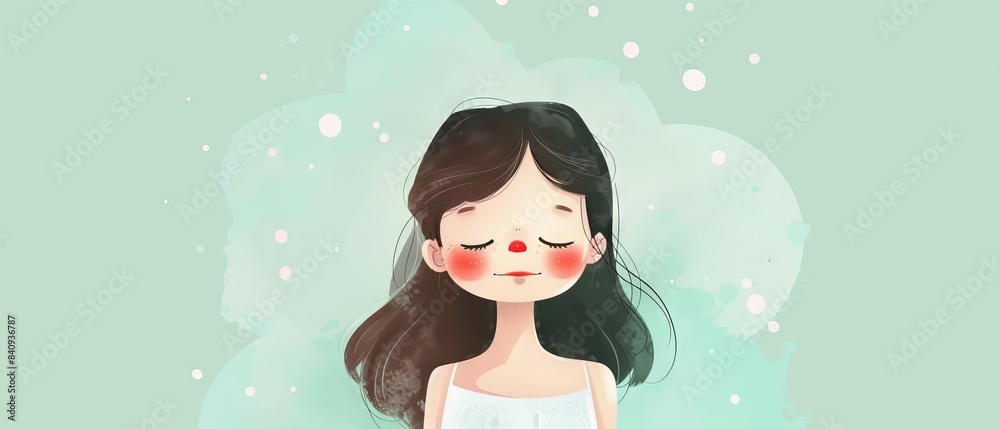 A cute cartoon girl character for children's books. A cute cartoon girl character for children's books.