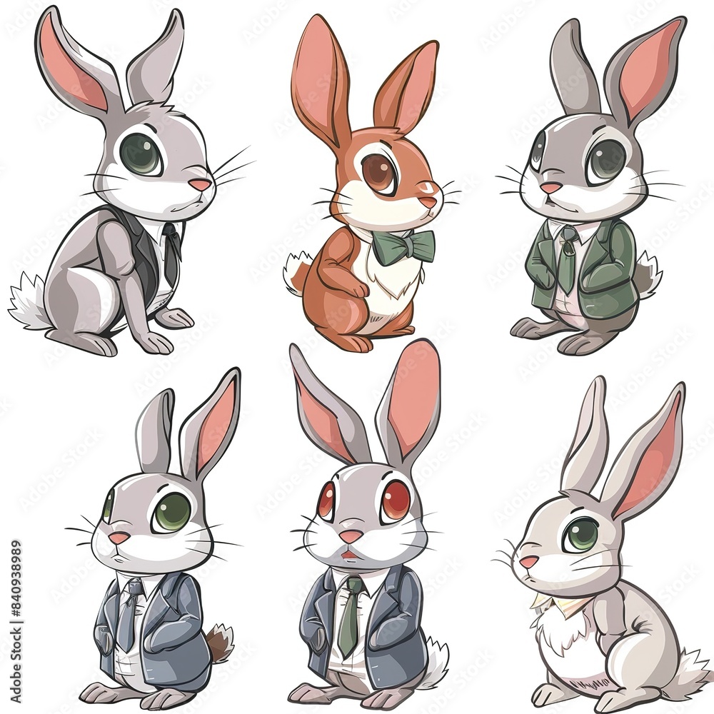 Obraz premium Rabbits Preppy