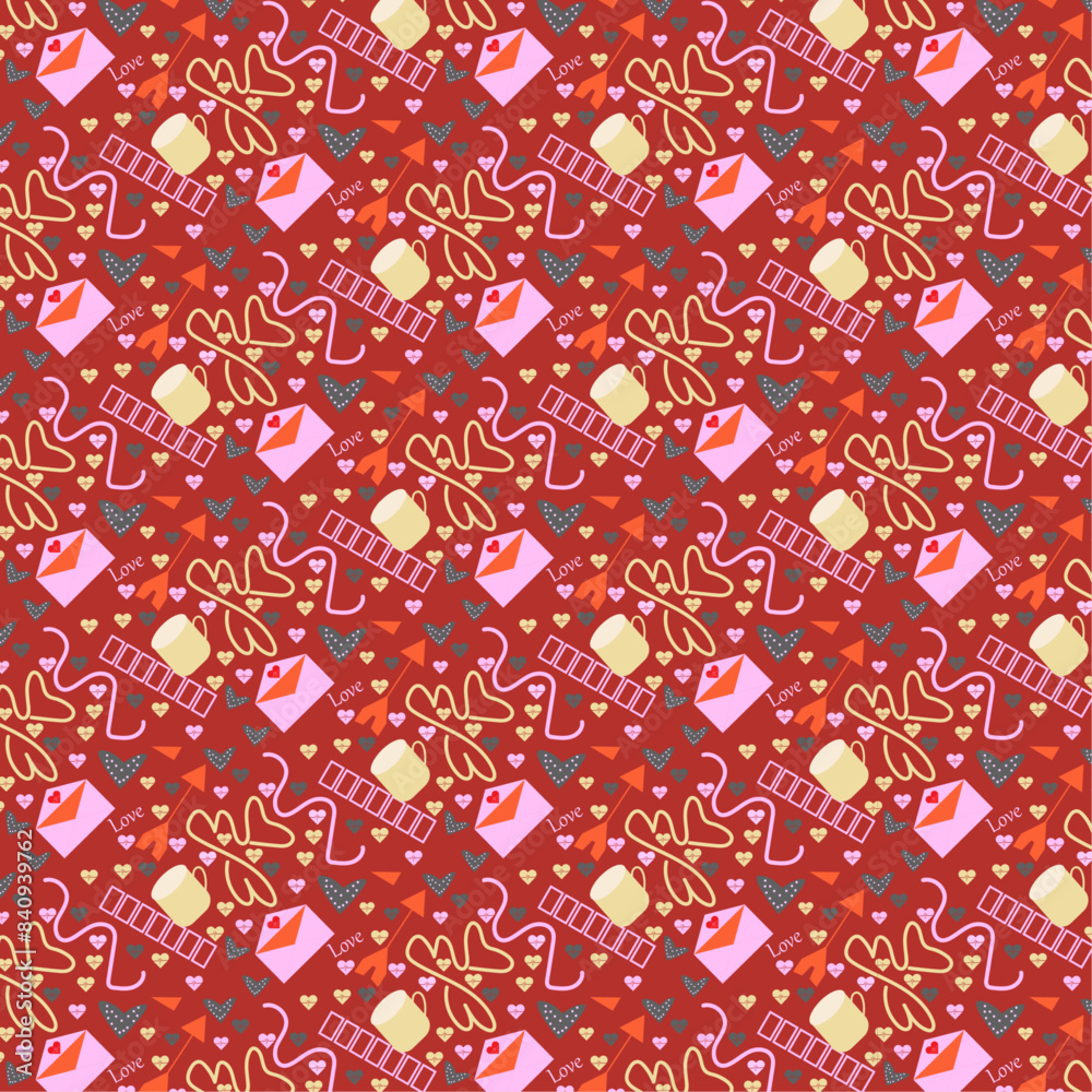 seamless pattern with hearts seamless pattern with hearts
