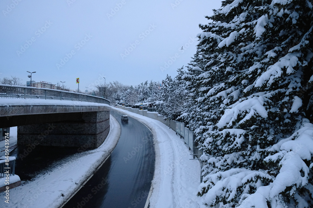 Obraz premium road in winter