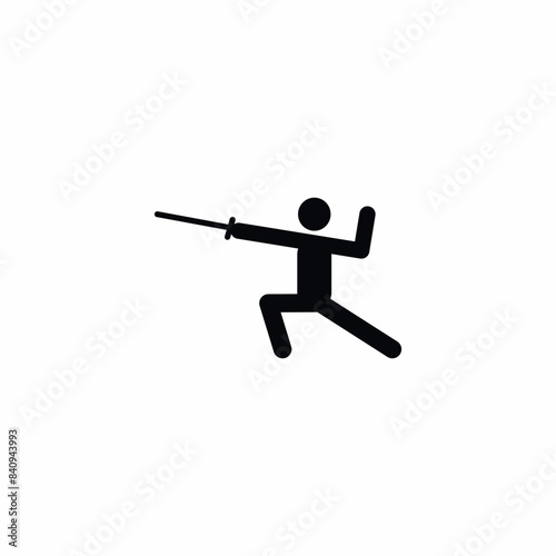 fencing sport mask sword icon
