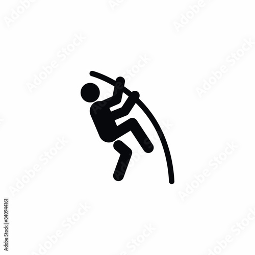 pole vaulting jumping sport icon