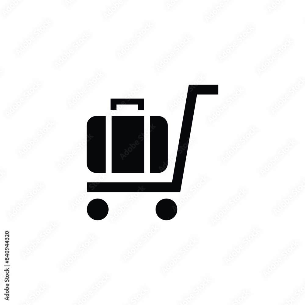 luggage baggage trolley transportation icon luggage baggage trolley transportation icon