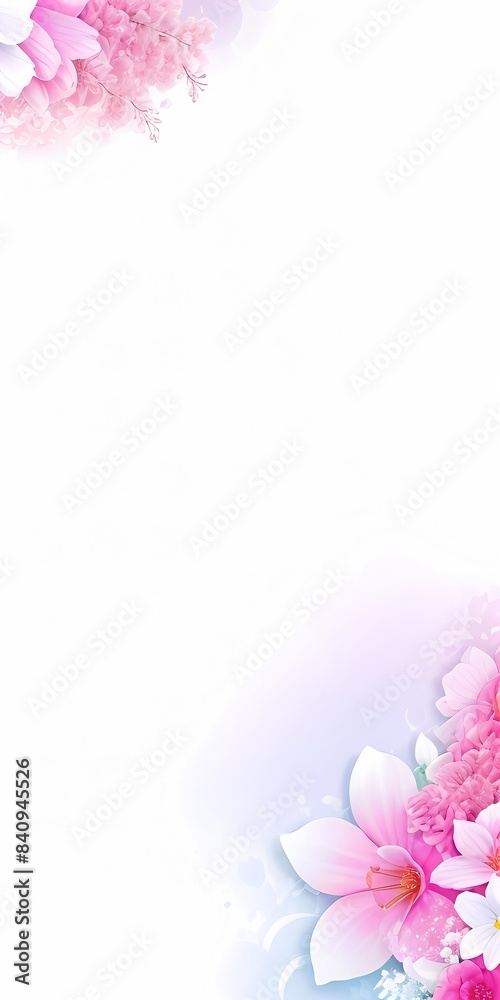pink and white background with flowers, Watercolor abstract colorful background with waves flower pink, poster background pink and white background with flowers, Watercolor abstract colorful background with waves flower pink, poster background