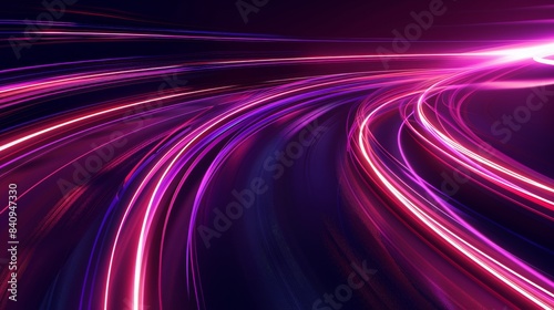 This is a 3D render, but it has neon lines curving around it. It is a trending wallpaper with bright colors.
