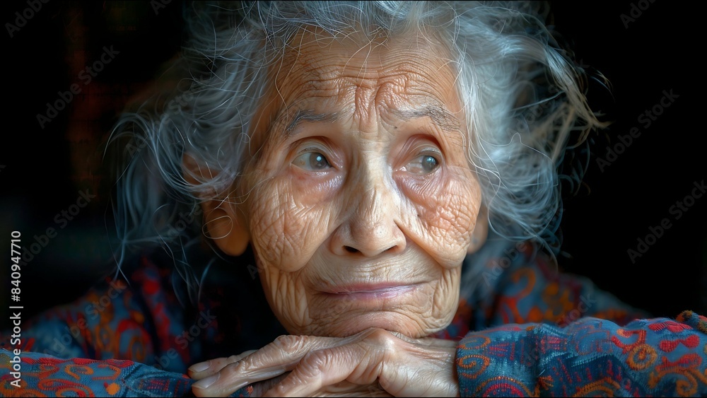 Elderly Woman Grey Hair Smiling Close Up Old Age Senior Citizen Elderly Woman Grey Hair Smiling Close Up Old Age Senior Citizen