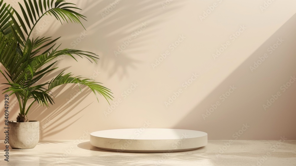 Product podium for product presentation. Summer background. Mockup for branding and packaging. Product podium for product presentation. Summer background. Mockup for branding and packaging.