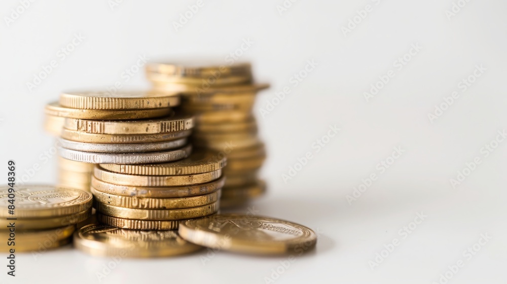 Financial Investment and Savings Concept with Stacks of Coins and Growing Economy. Strategic Money Management for Personal Finance and Economic Growth. Secure Your Future with Smart Financial Planning Financial Investment and Savings Concept with Stacks of Coins and Growing Economy. Strategic Money Management for Personal Finance and Economic Growth. Secure Your Future with Smart Financial Planning