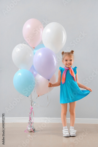 Cute little girl with beaut...