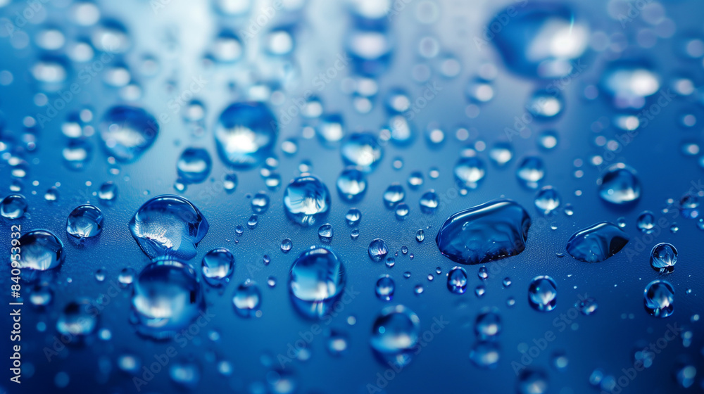 water droplets on blue surface rainy weather wet water droplets on blue surface rainy weather wet