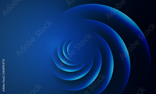 Dark blue wavy lines stripes texture with soft light and shadow. abstract blue spiral.