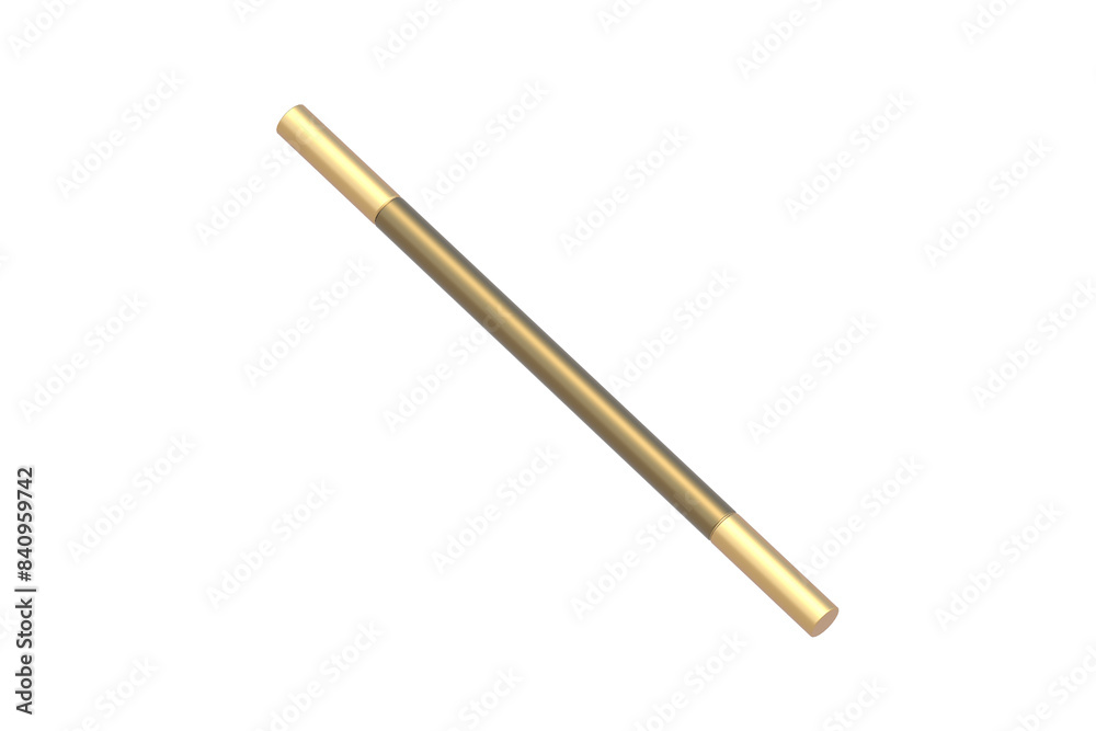Golden magic wand isolated on white background. 3d render Golden magic wand isolated on white background. 3d render