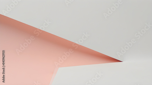 Background with minimal modern geometric shapes in pastel colors. Generative AI