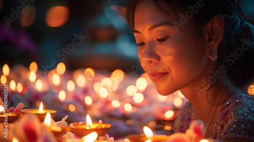 Sacred Vesak Holiday Celebration with Offerings, Lanterns, and Prayers for Enlightenment