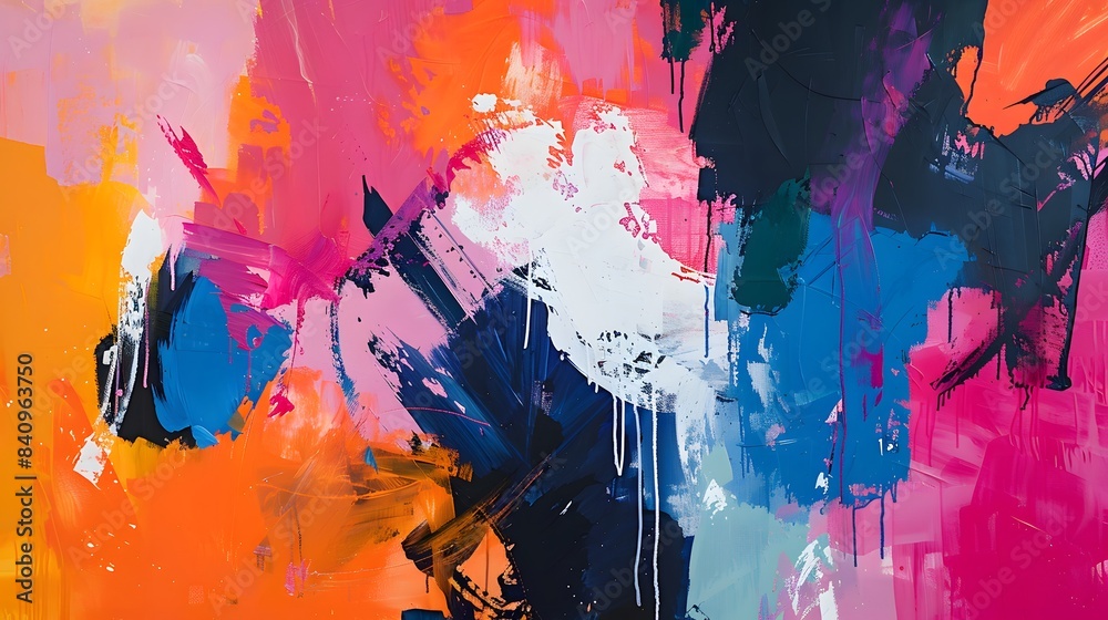 A striking abstract artwork painted with bold, vibrant colors.. A striking abstract artwork painted with bold, vibrant colors..