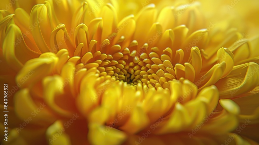 Close up view of a macro yellow chrysanthemum Close up view of a macro yellow chrysanthemum