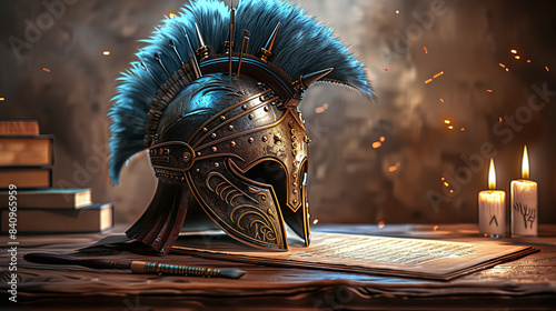 medieval guardian warrior metal helmet