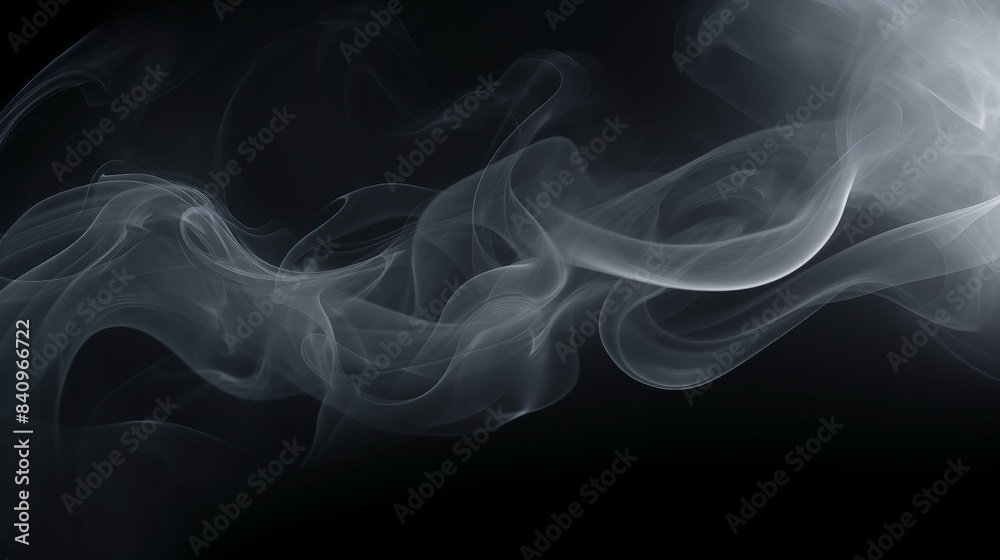Abstract swirling smoke on dark background, capturing the fluidity and mystery of smoke patterns in a minimalist monochrome style. Abstract swirling smoke on dark background, capturing the fluidity and mystery of smoke patterns in a minimalist monochrome style.