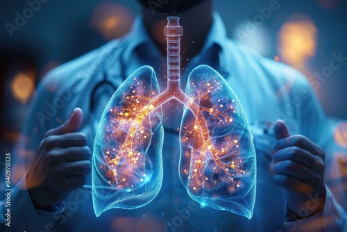 Pulmonary concerns, problems of lung disease, as emphysema, bronchitis, and the effects of air pollution, smoking, and infections on lung function. photo