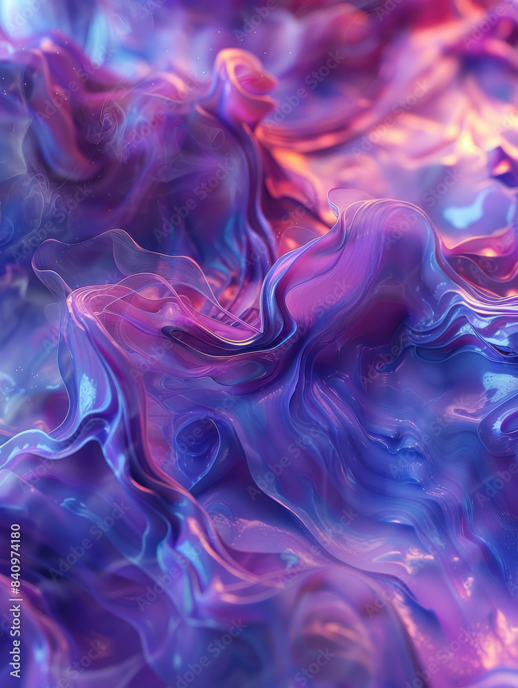 Abstract Flowing Purple and Blue Texture Abstract Flowing Purple and Blue Texture