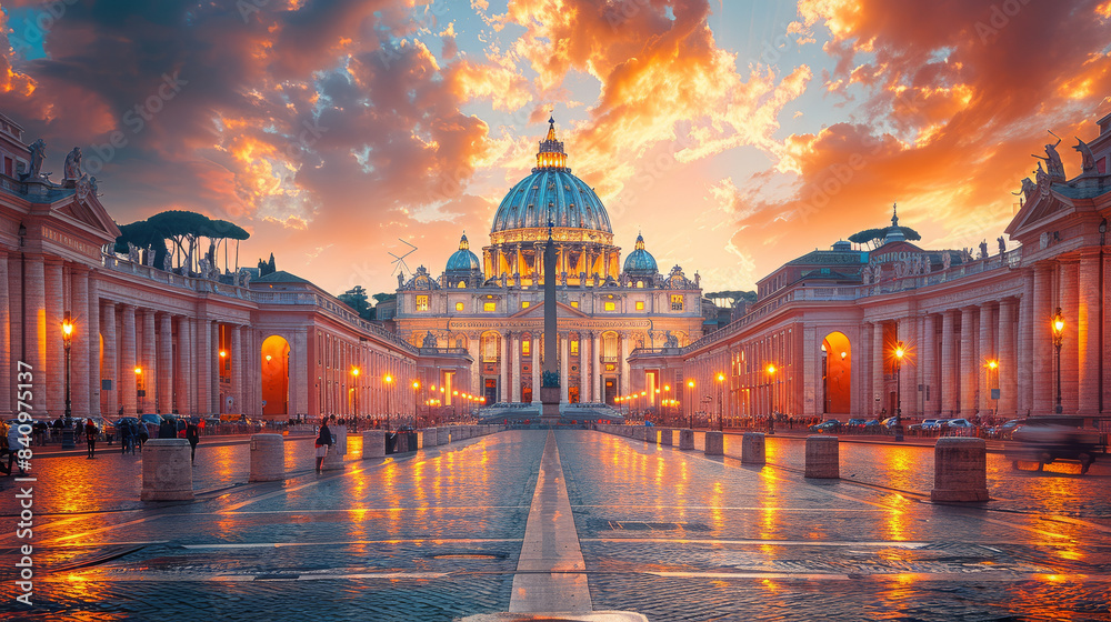 Fototapeta premium Capture the grandeur of Rome, Italy created with Generative AI technology