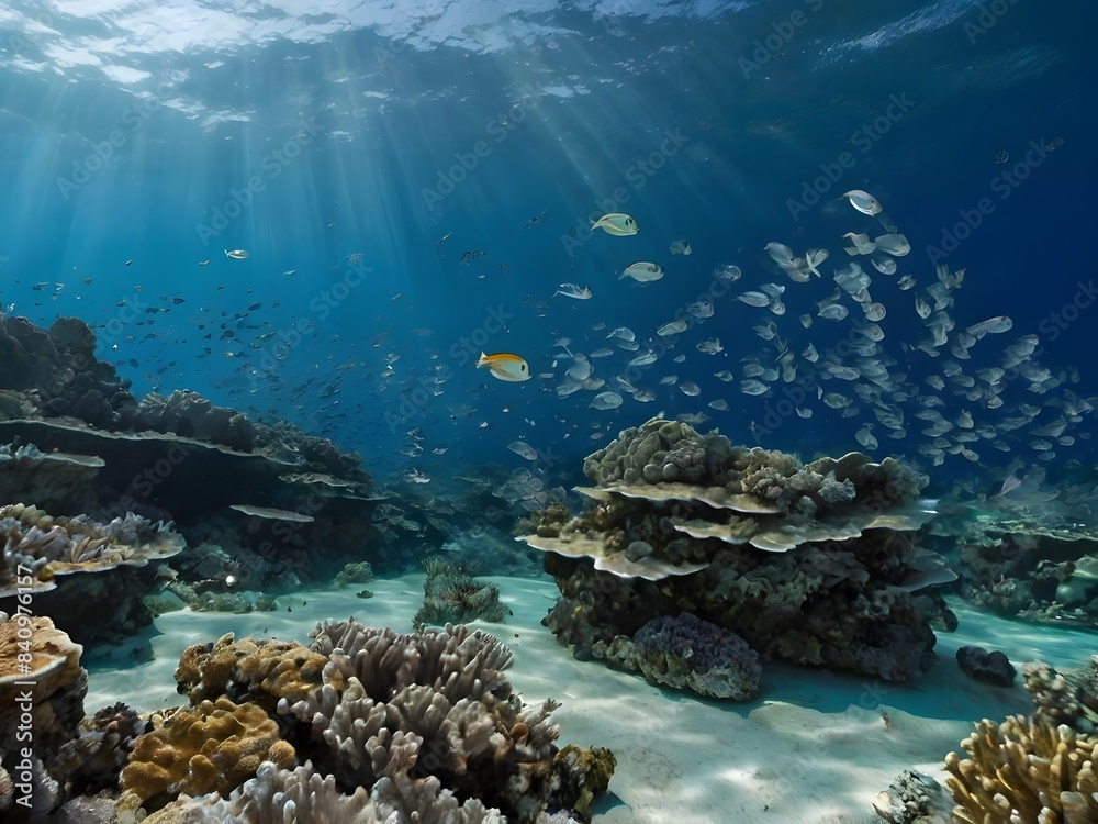 Naklejka premium coral reef in sea