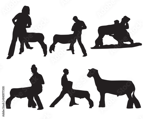 Print Show Lamb Silhouette; Show Lamb EPS; Market Lamb EPS; Sheep clipart; Show Lamb EPS Bundle; Suffolk Lamb; Show Sheep Eps 