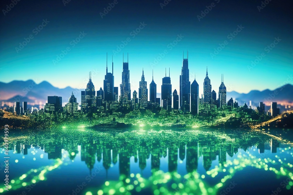 Obraz premium Background of technological concepts