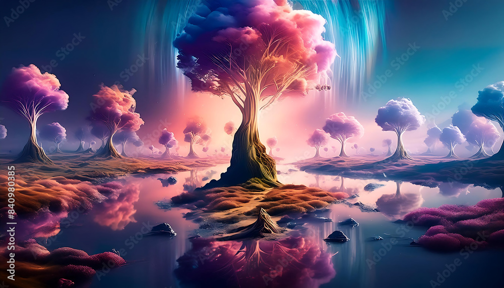 Fototapeta premium tree in the night