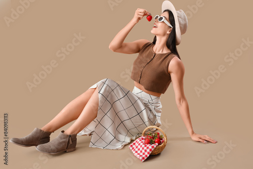 Beautiful young woman and w...