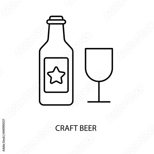 craft beer concept line icon. Simple element illustration. craft beer concept outline symbol design.