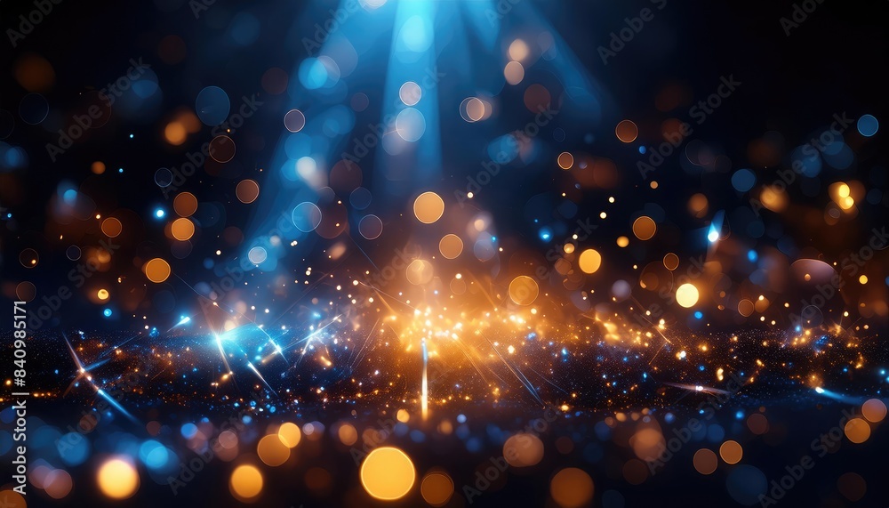 Fototapeta premium Light particles background, Glowing particles blurred wallpaper, colorful particles, background